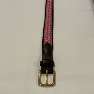 Vineyard Vines pink golf ball and tee belt.